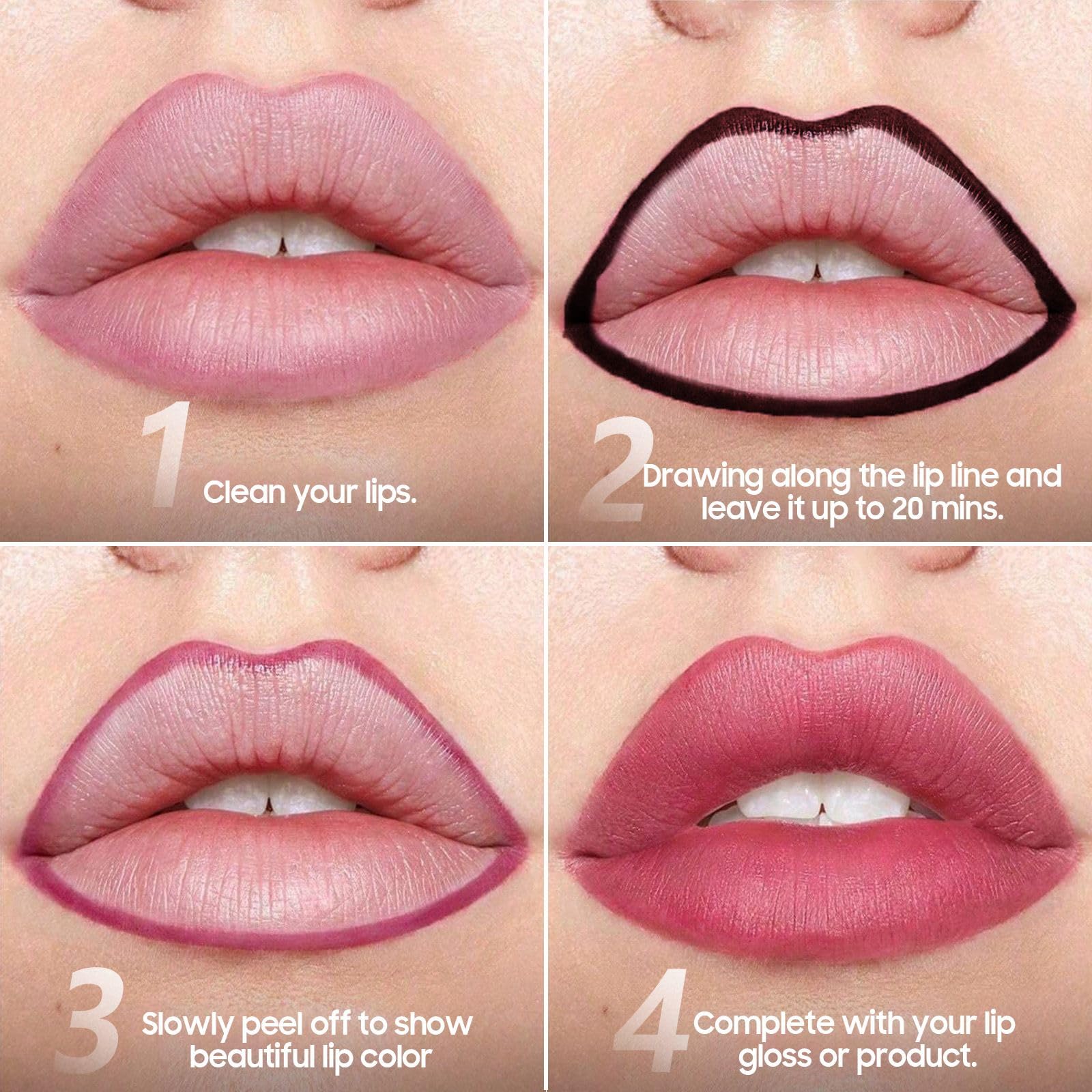 Anguishil lip stain with hyaluronic acid and vitamin E nourishes lips.