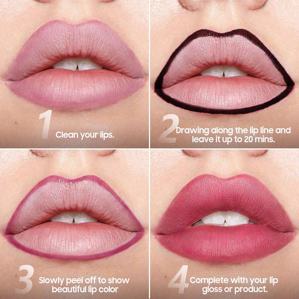 Anguishil lip stain with hyaluronic acid and vitamin E nourishes lips.