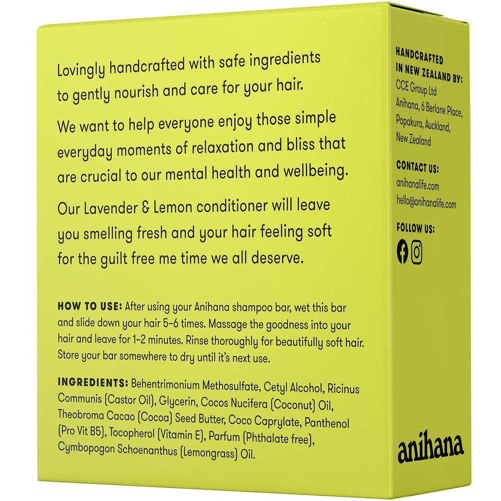 ANIHANA conditioner bar lasts up to 80 washes for extended use