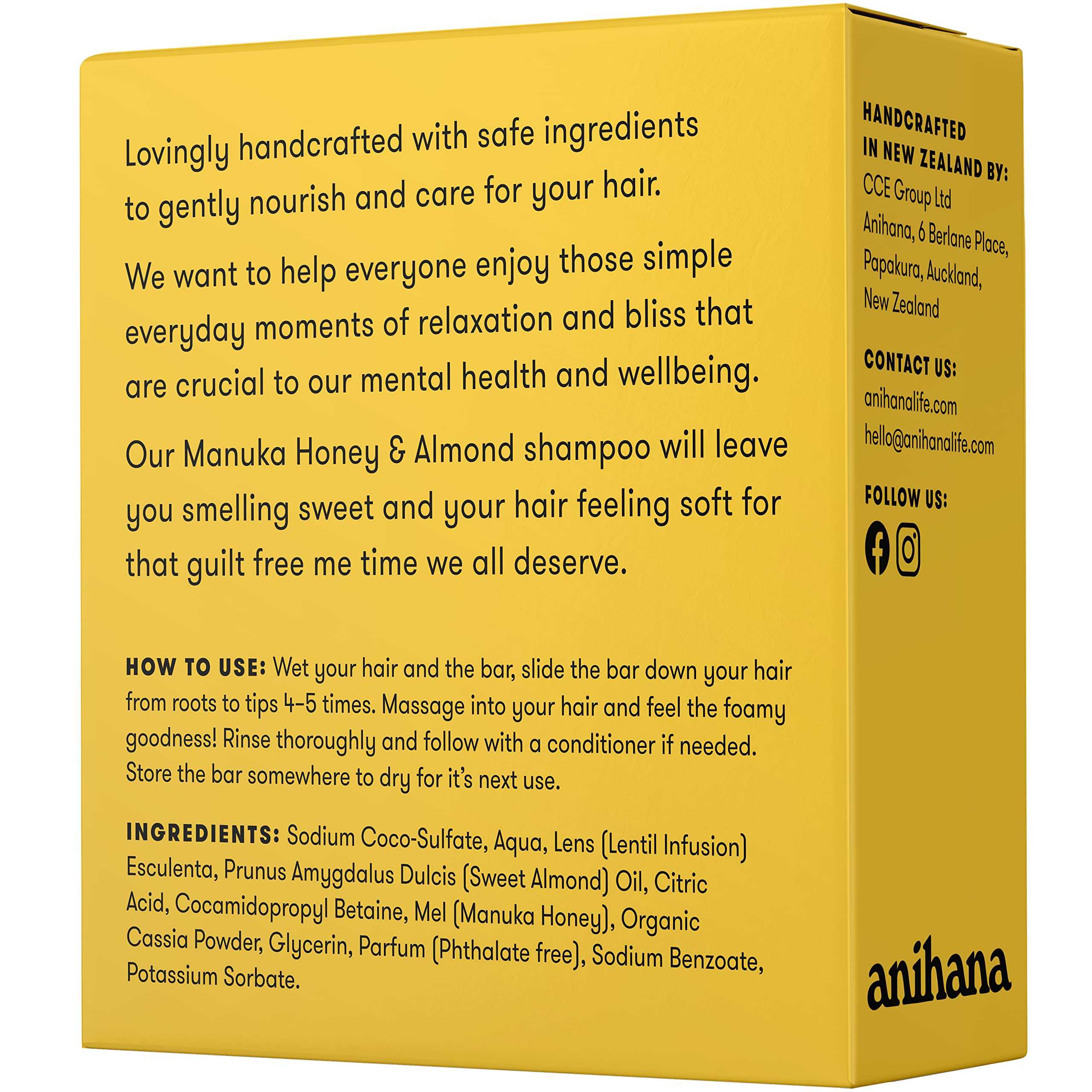 ANIHANA cruelty-free and paraben-free formula offers gentle cleansing