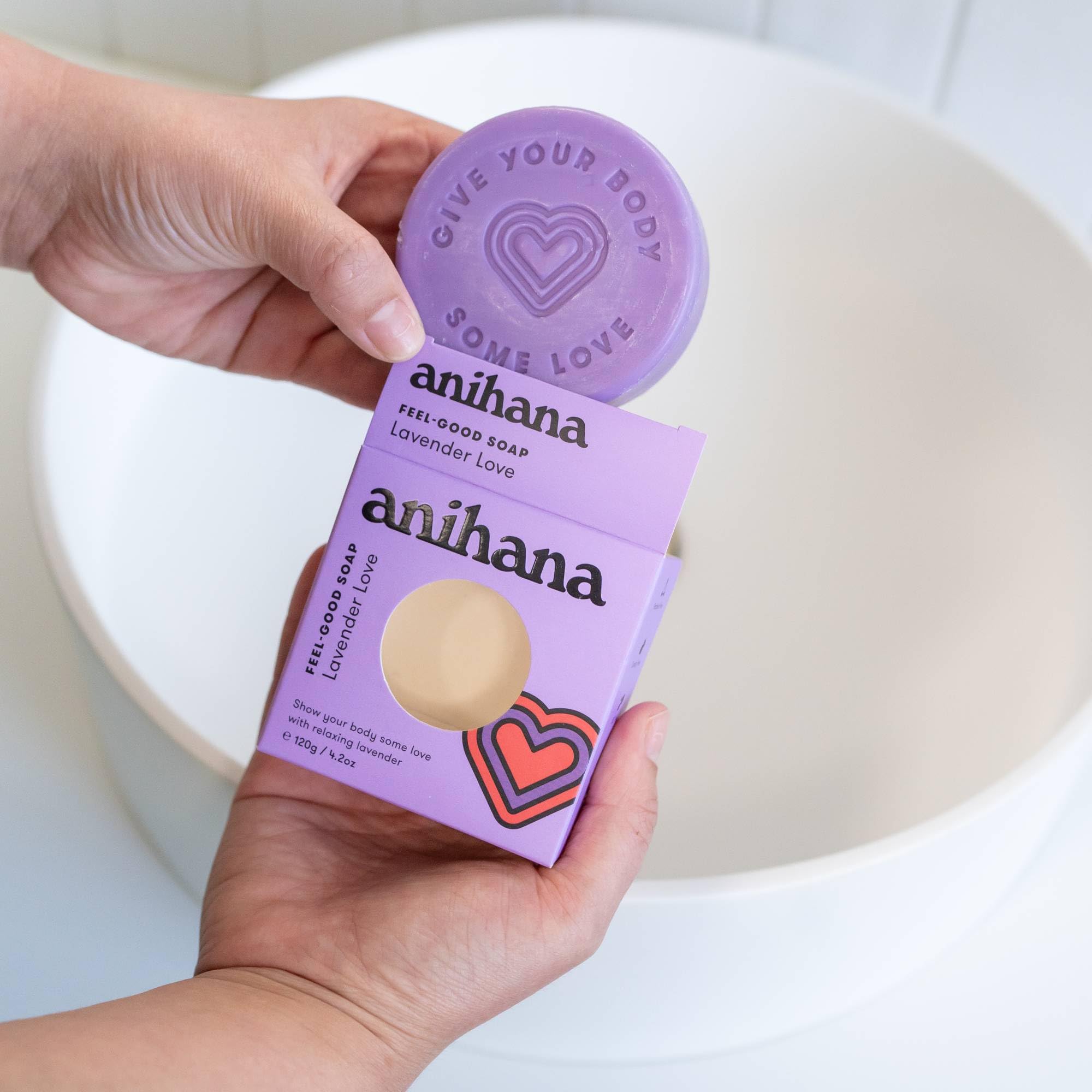 Anihana Feel-Good Soap trio with natural oils for everyday use.