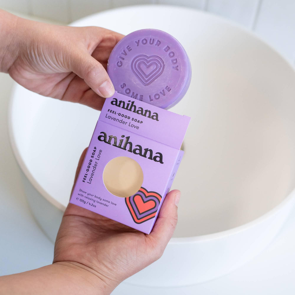 Anihana Feel-Good Soap trio with natural oils for everyday use.