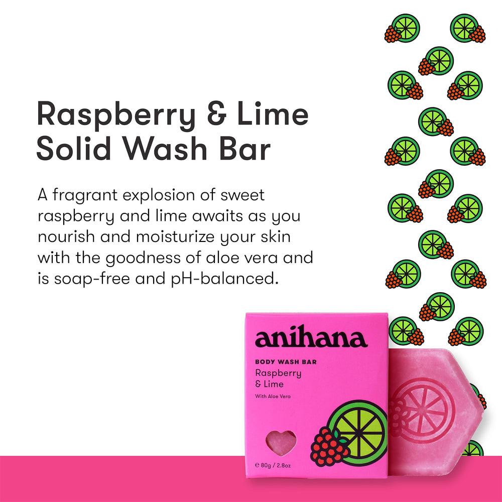 ANIHANA raspberry-lime scented bar delivers a refreshing daily cleanse.