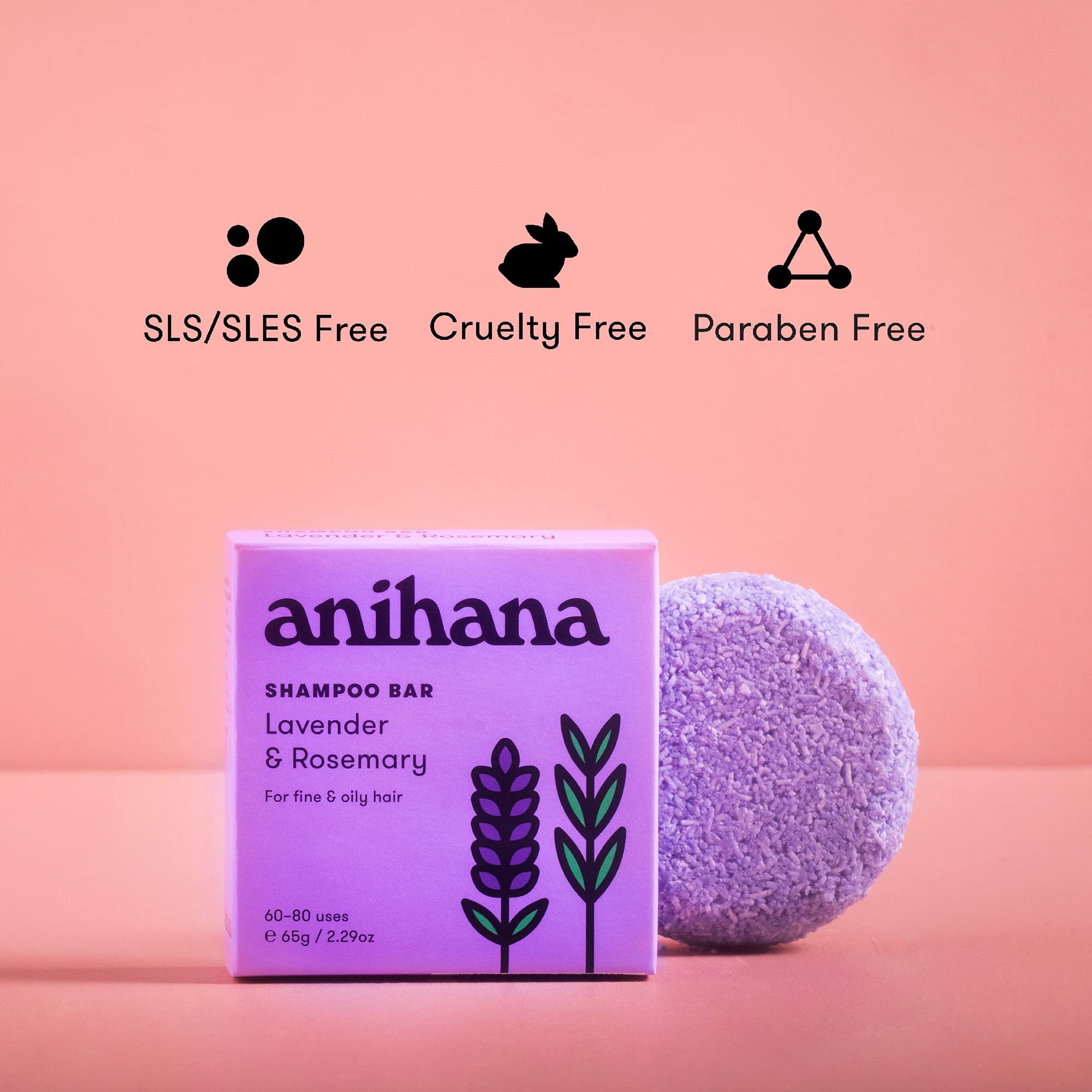 ANIHANA compact shampoo bar ideal for travel and on-the-go routine.