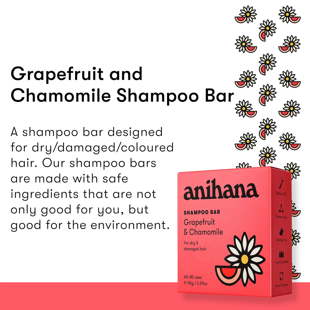 ANIHANA shampoo bar in use on wet hair demonstrates a gentle, easy cleanse.