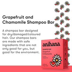 ANIHANA shampoo bar in use on wet hair demonstrates a gentle, easy cleanse.