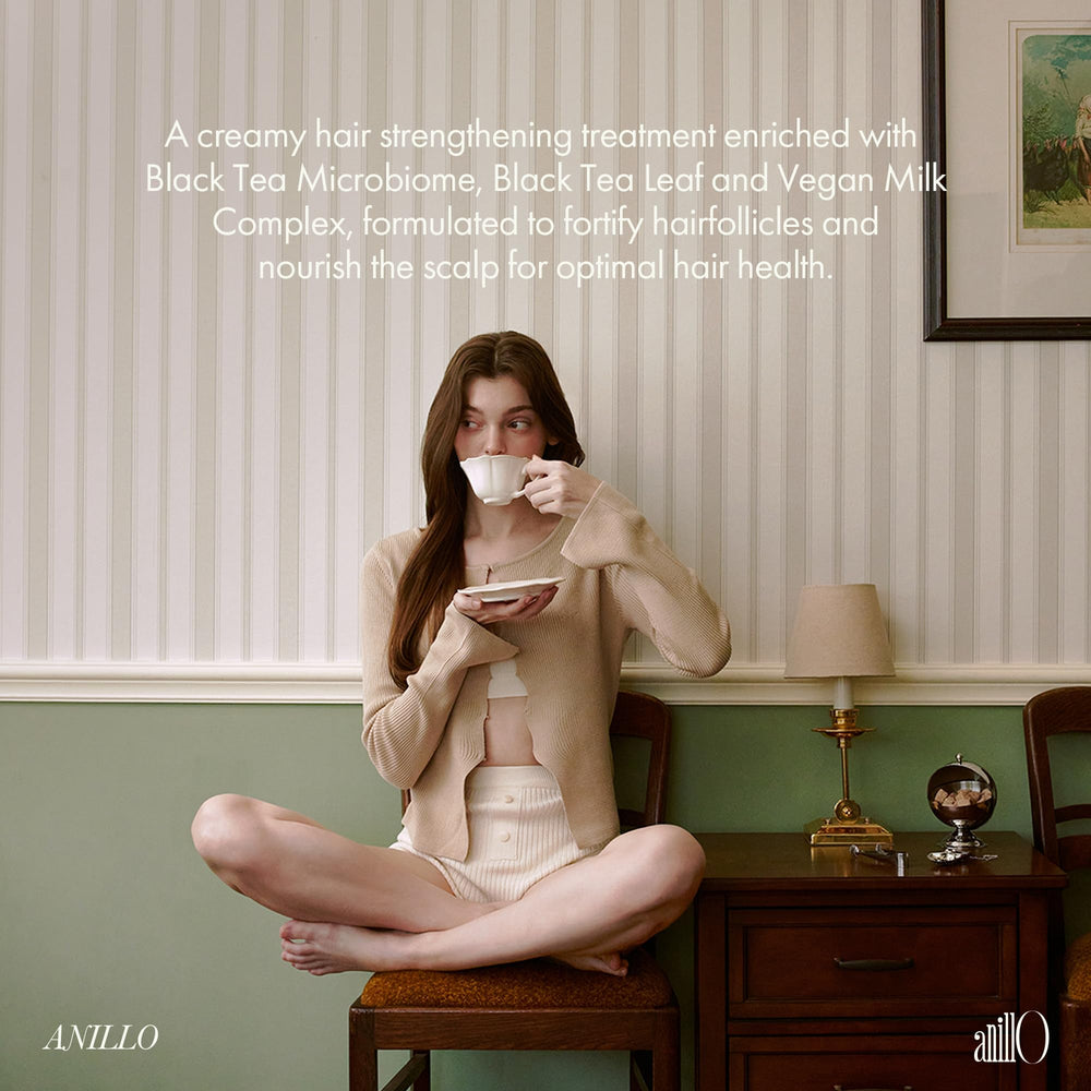 ANILLO woody scent notes featuring black tea and earthy base.