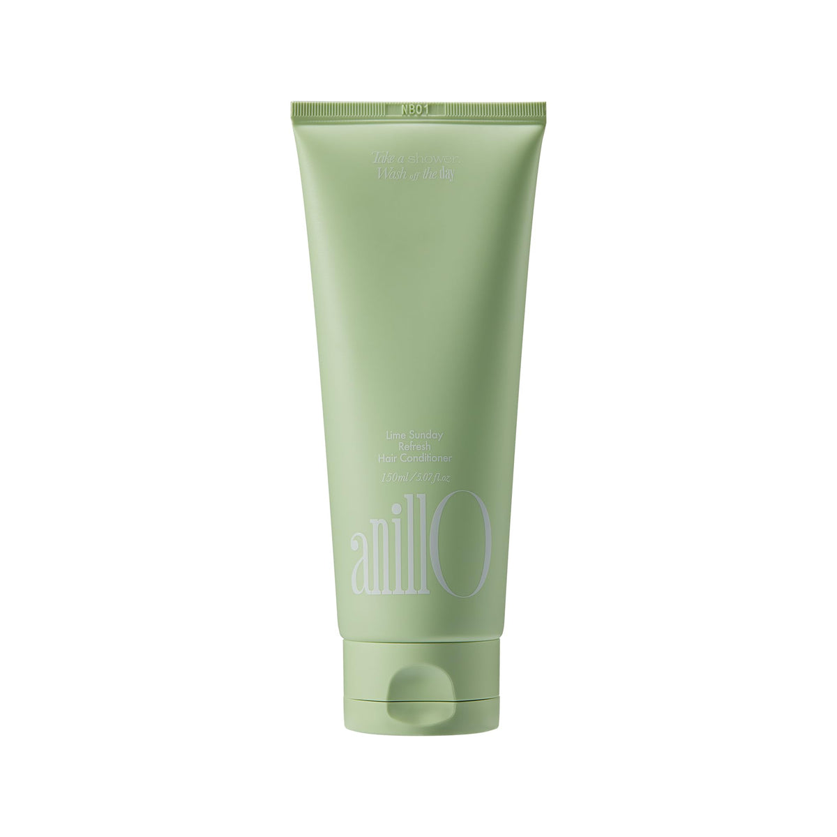 ANILLO Lime Sunday Refresh conditioner bottle exuding a bright citrus aroma and hydration promise