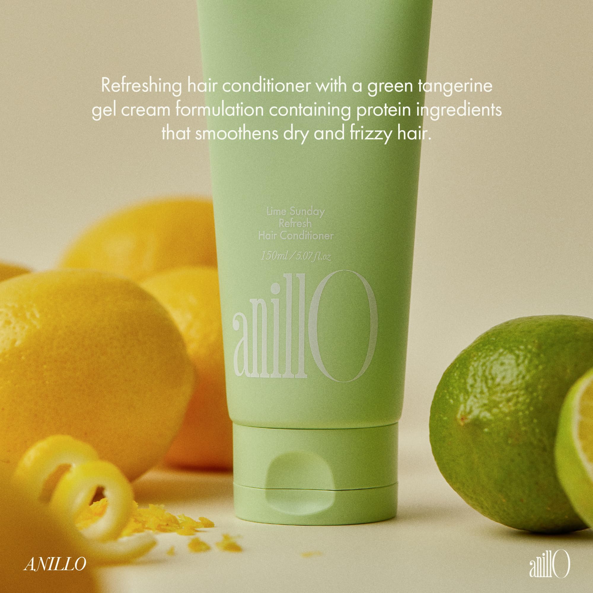ANILLO Lime Sunday Refresh packaging on shelf emphasizing vegan and cruelty-free claim