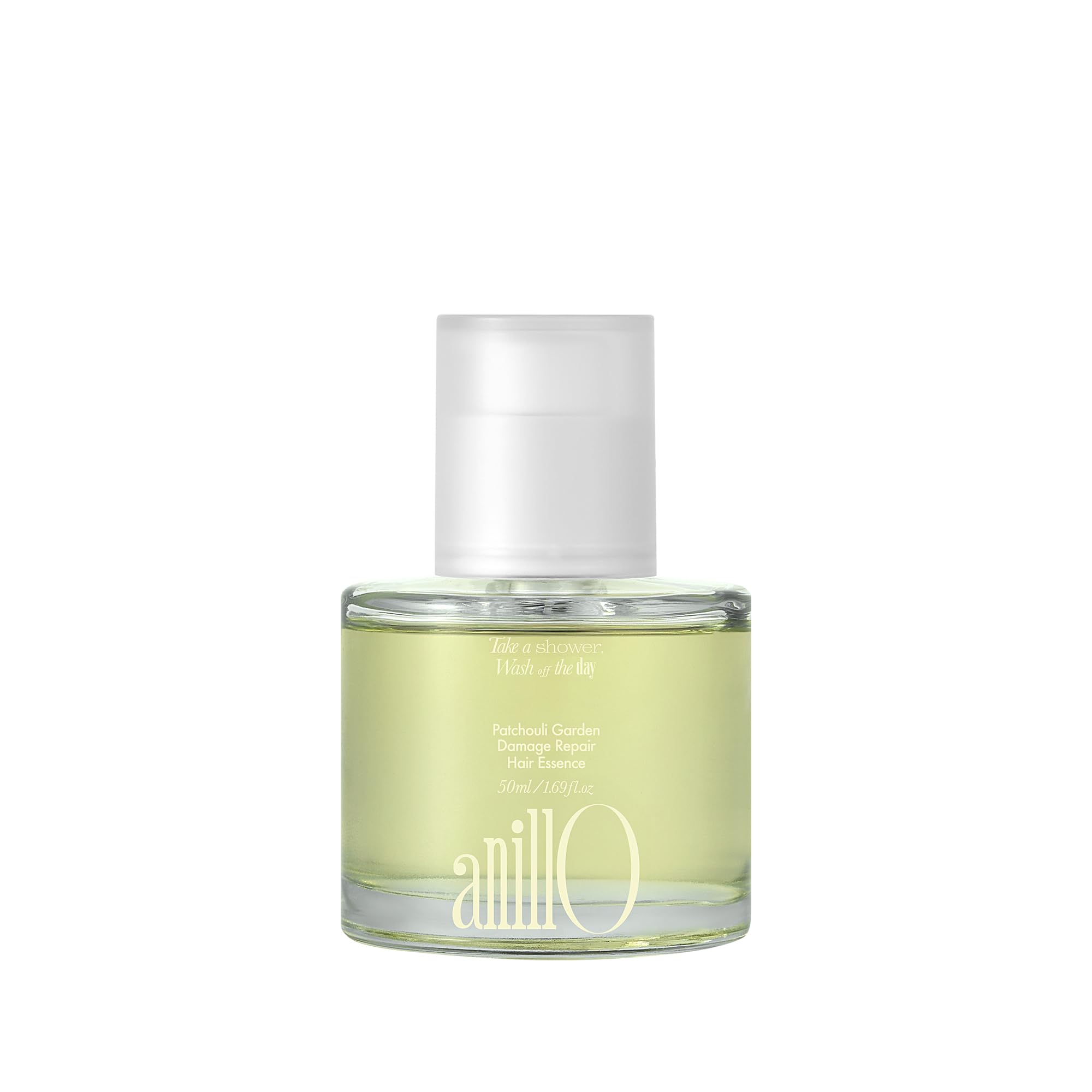 ANILLO Patchouli Garden hair essence bottle nourishes damaged ends.
