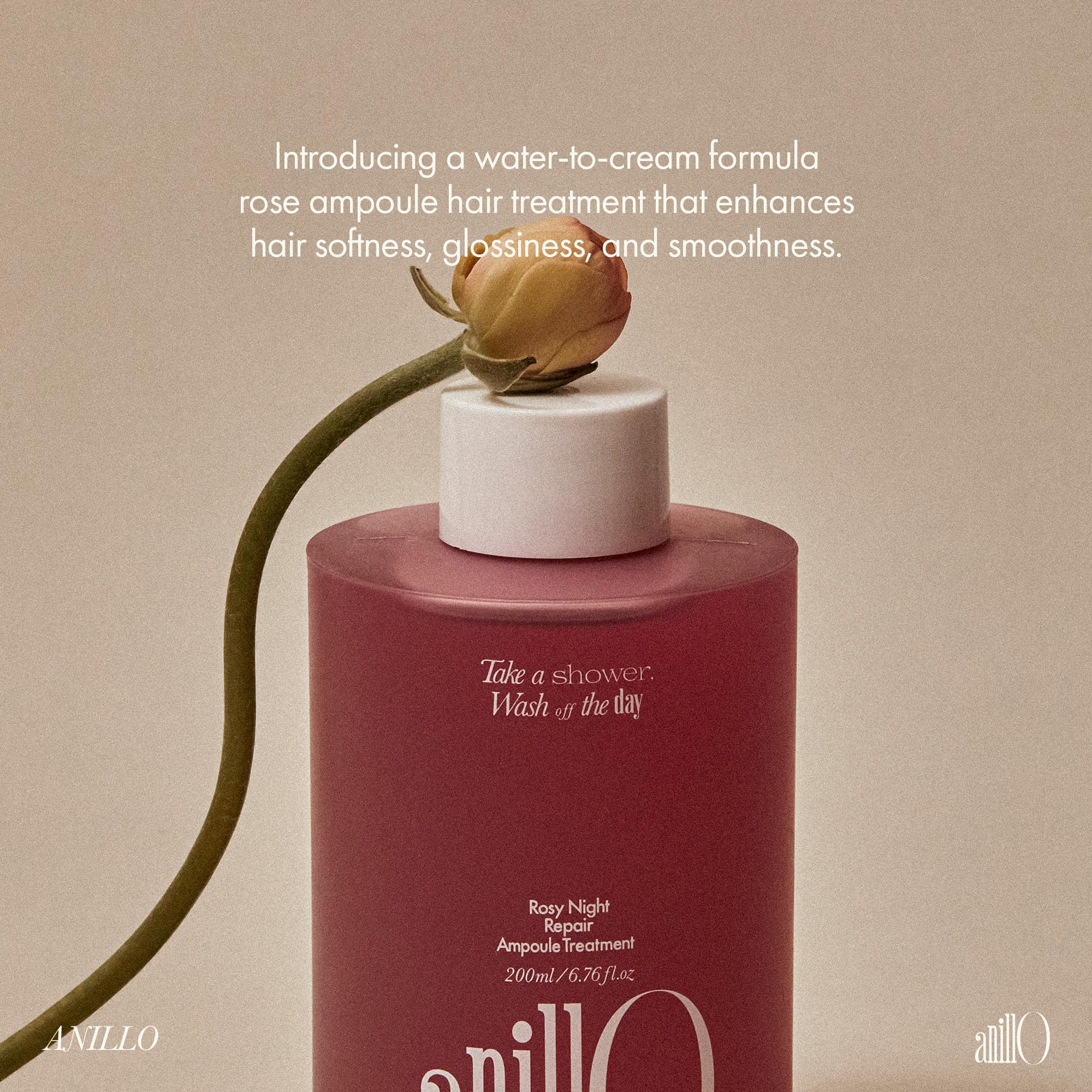 Floral musk scent from ANILLO Rosy Night lingers pleasantly in hair.