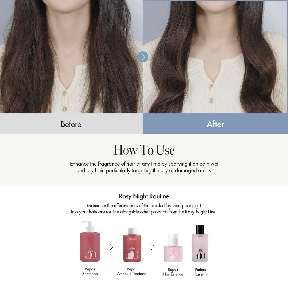 ANILLO Rosy Night on dry hair demonstrates a sleek finished look