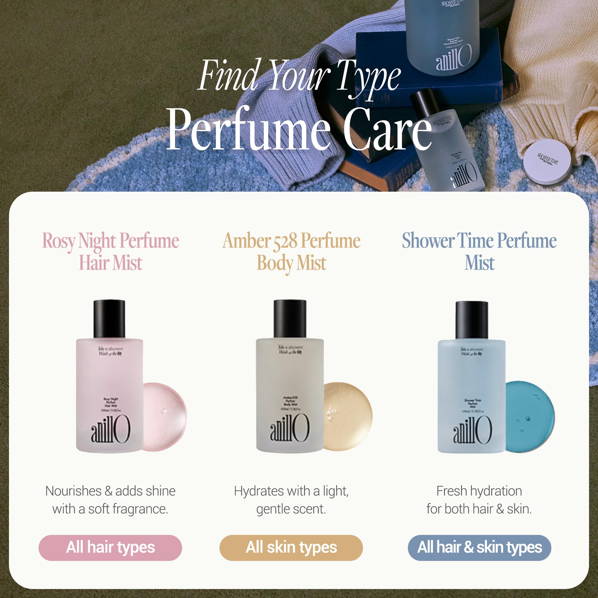 ANILLO Shower Time Parfum Mist spaces spray for a light room scent