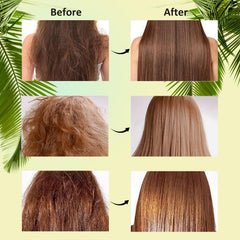 Animus Batana Oil hair ends application demonstrates smoothing and thickness possibility.