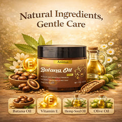 Animus Batana Oil ingredient close-up highlights nutrient-rich formula.