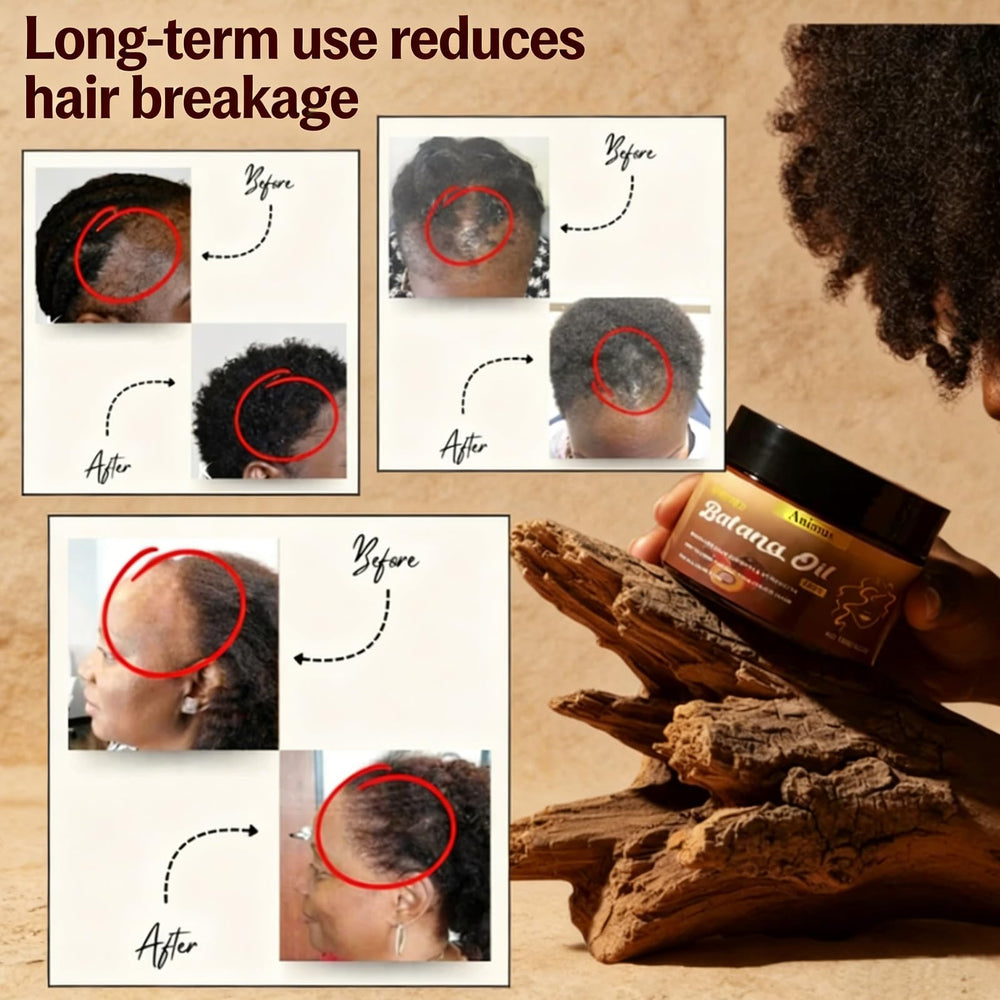 Animus Batana Oil regular-treatment scene suggests simple weekly routine.