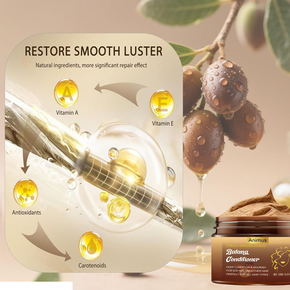 Animus Batana Oil texture closeup highlights lightweight fast absorption.
