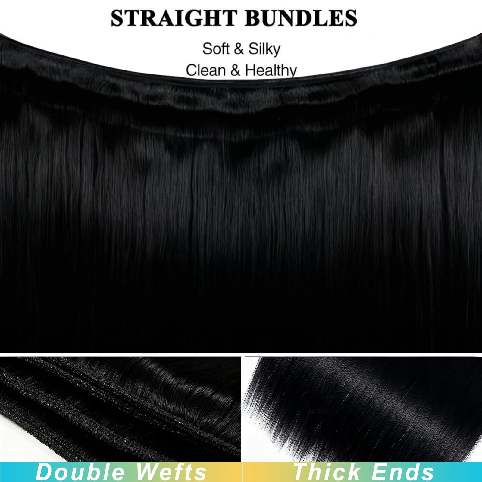 AnJudyReid Brazilian virgin straight hair weave with tight weft for smooth, tangle-free styling.