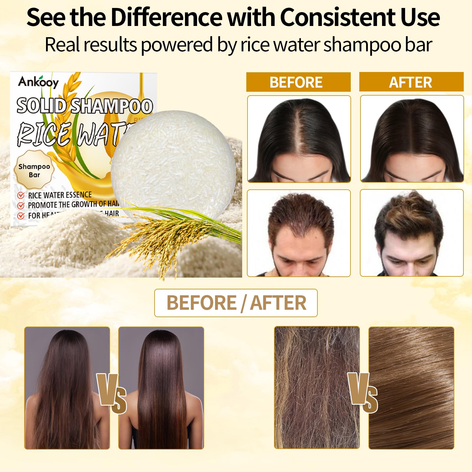 ankoooy shampoo bar lather action demonstrates gentle cleansing