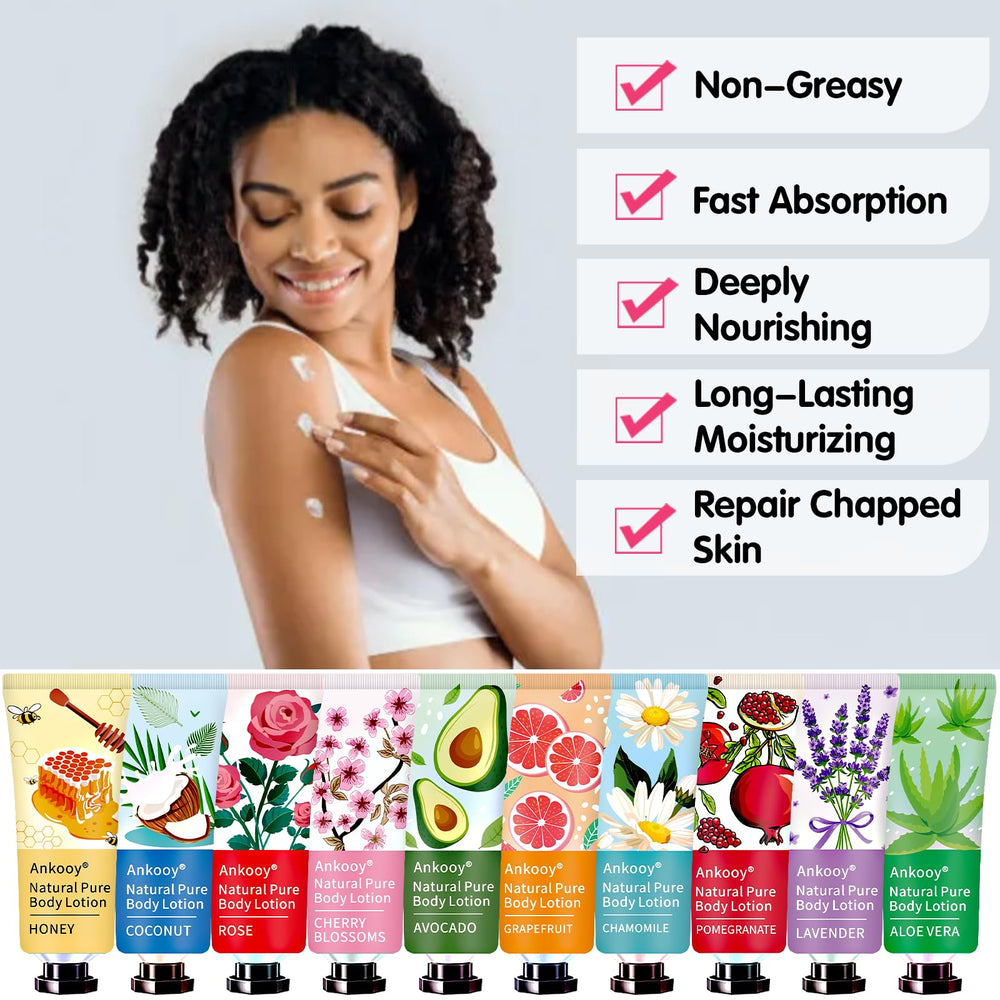 ANKOOOY avocado lotion nourishes dry skin with rich plant oils.