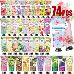 ANKOOY 74-pack hand cream set with assorted fragrances for daily moisture.