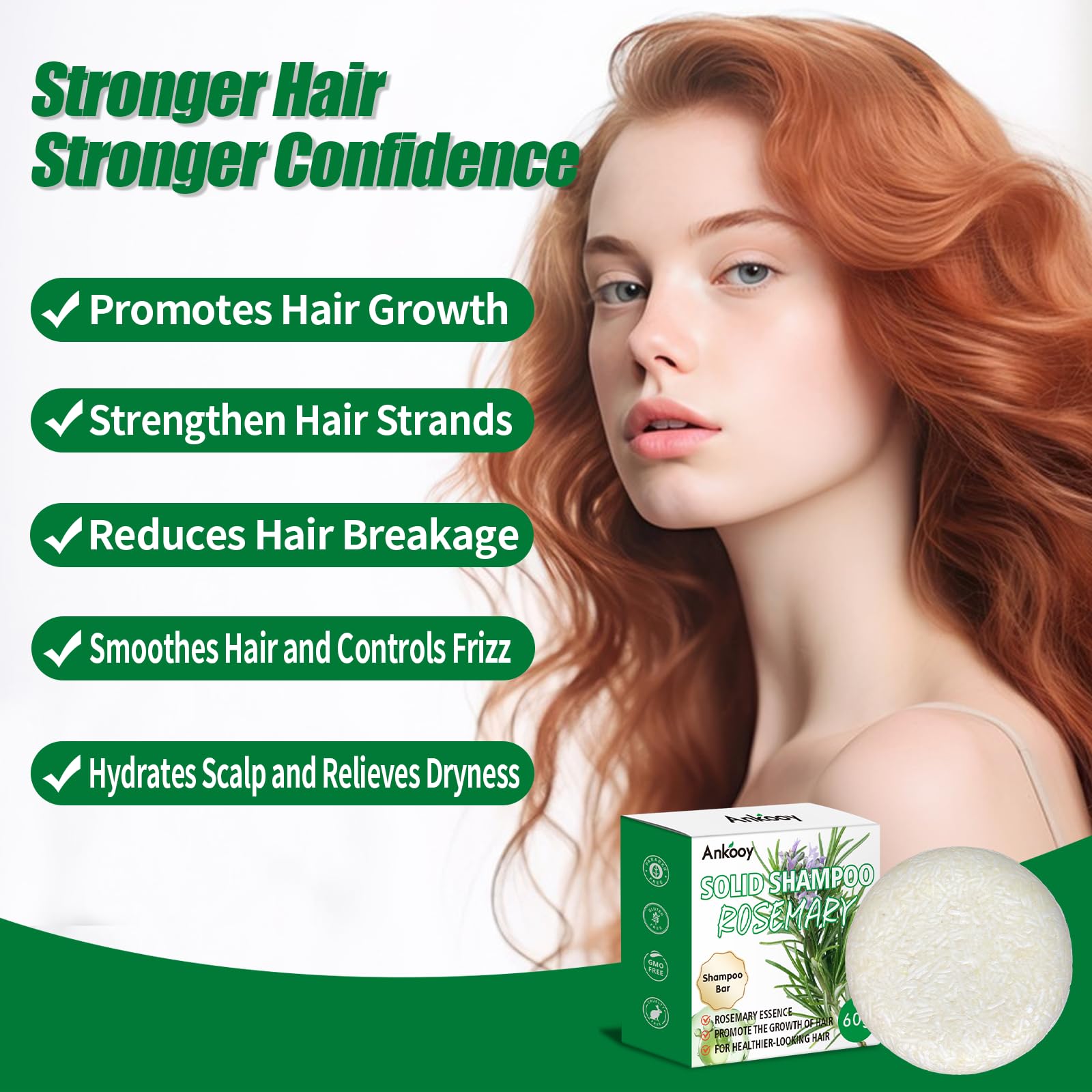 ANKOOY Thinning hair support focus with rosemary oil close-up for daily use.