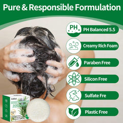 ANKOOY Travel-friendly shampoo bar with mesh bag ensures spill-free trips.
