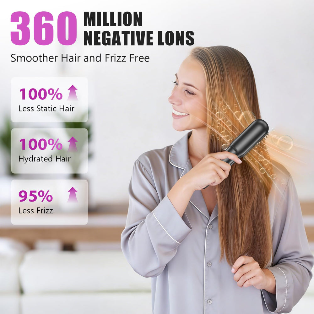 Anluomania device heat display shows precise temperature for tailored styling.