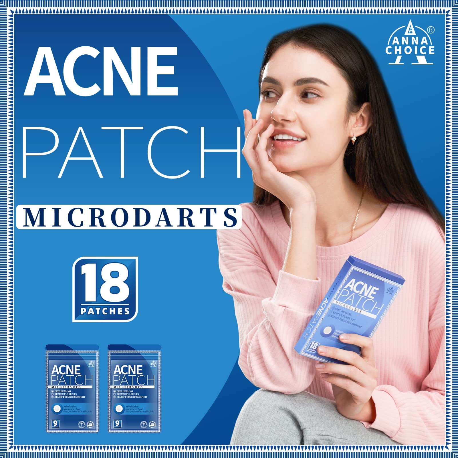 Closeup of microdarts on AnnaChoice patch for deeper active delivery