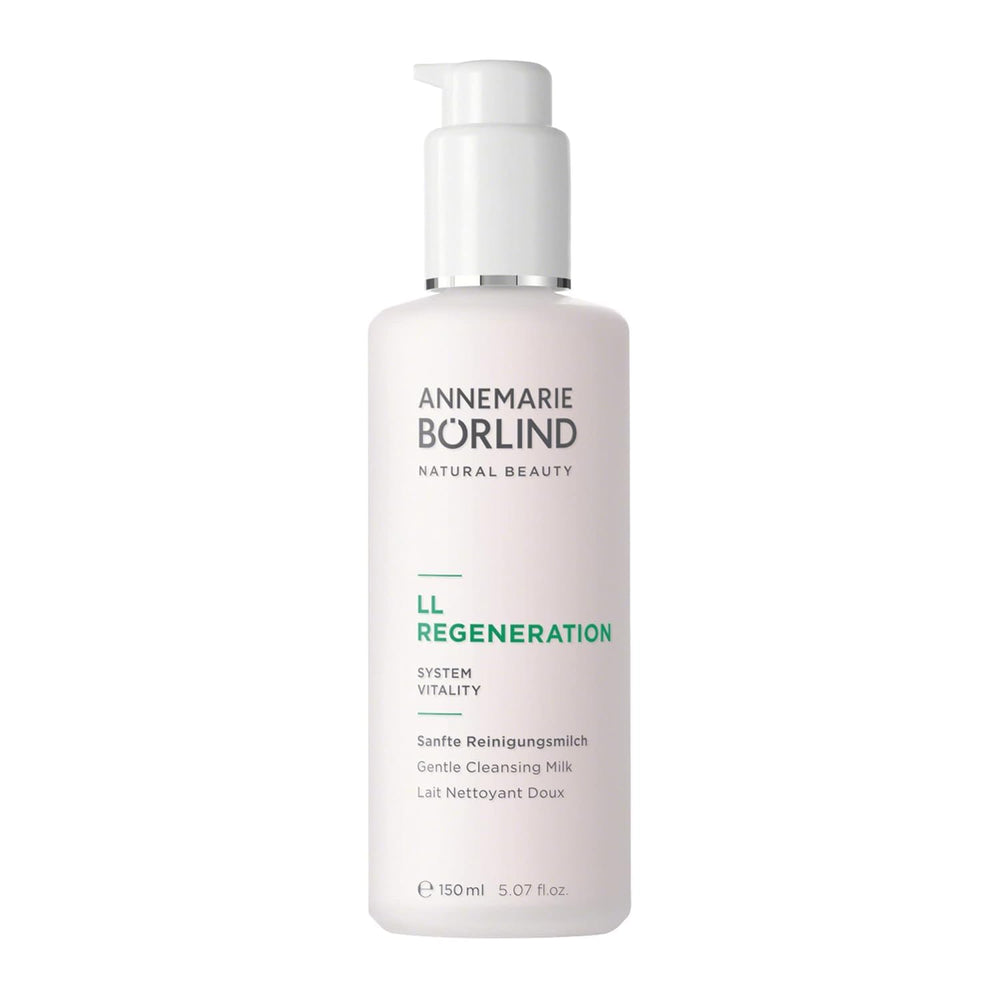 ANNEMARIE BÖRLIND LL Regeneration Cleansing Milk bottle for gentle makeup removal and hydration.