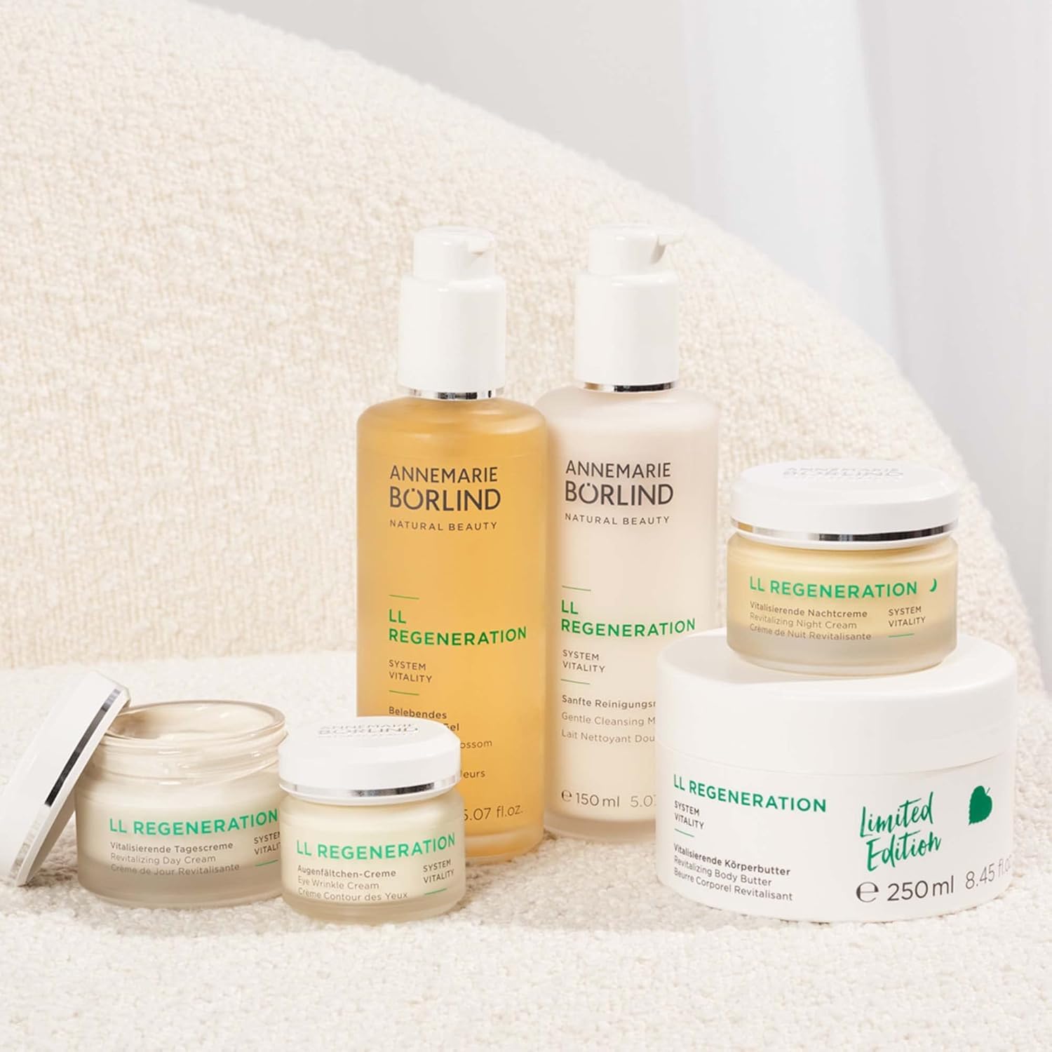 ANNEMARIE BÖRLIND LL Regeneration Cleansing Milk shown in a morning routine.