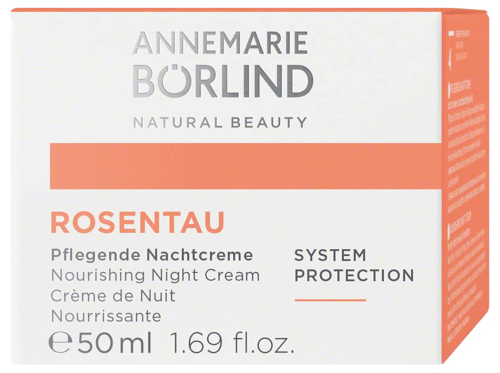 ANNEMARIE BÖRLIND Rose Dew Nourishing Night Cream texture swatch for smooth application.