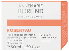 ANNEMARIE BÖRLIND Rose Dew Nourishing Night Cream texture swatch for smooth application.