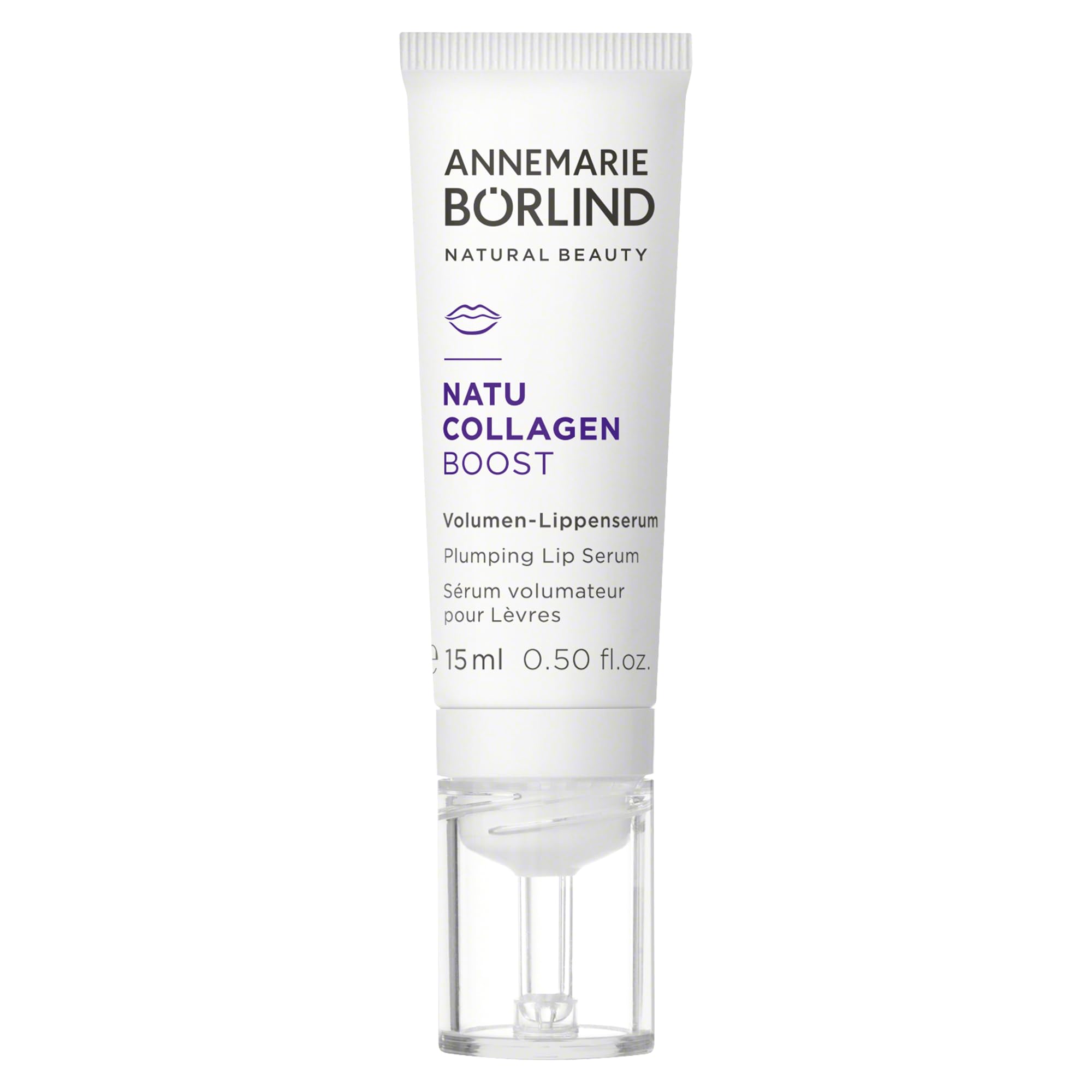 ANNEMARIE BÖRLIND lip serum bottle provides vegan hydration for smoother lips.