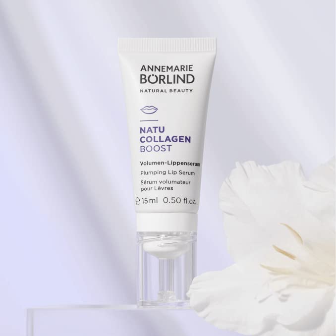 ANNEMARIE BÖRLIND NATU COLLAGEN BOOST close-up on the serum bottle label.