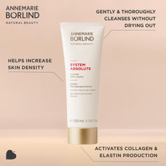 ANNEMARIE BÖRLIND cleanser texture close-up showing creamy mild formula for sensitive skin