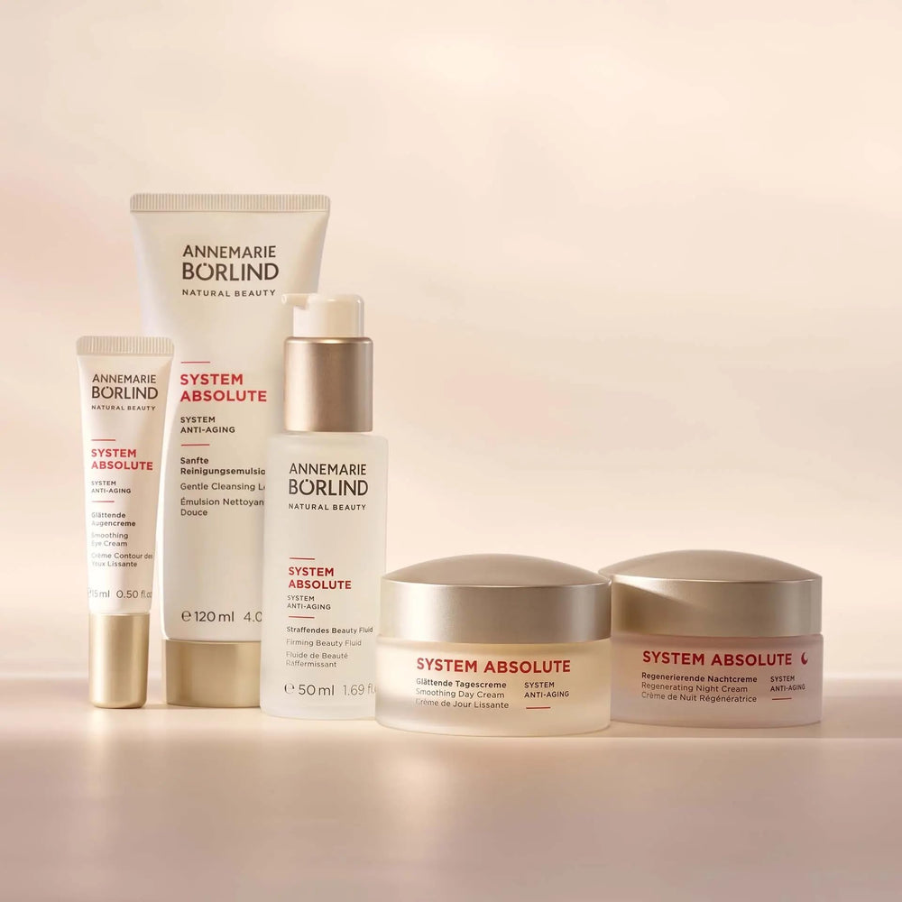 ANNEMARIE BÖRLIND vegan-friendly formula shown in a bright bathroom scene