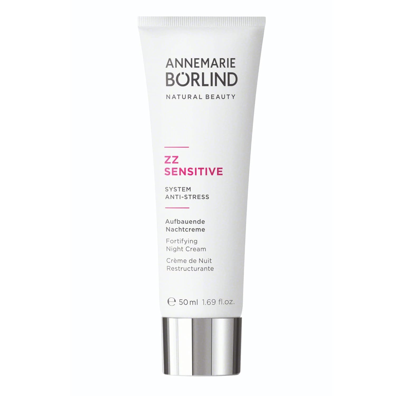 ANNEMARIE BORLIND ZZ Sensitive Night Cream jar nourishes sensitive skin overnight.