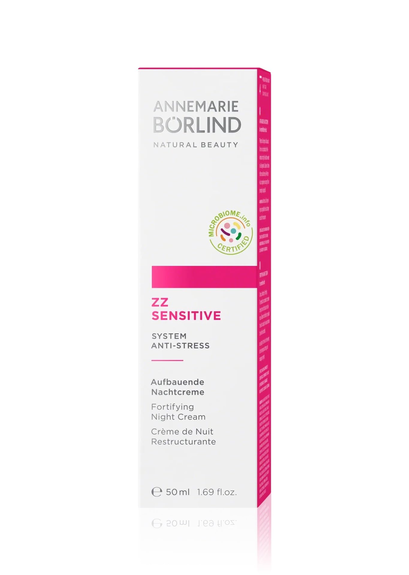 ANNEMARIE BORLIND ZZ Sensitive Night Cream texture closeup highlights creamy consistency for day-long comfort.