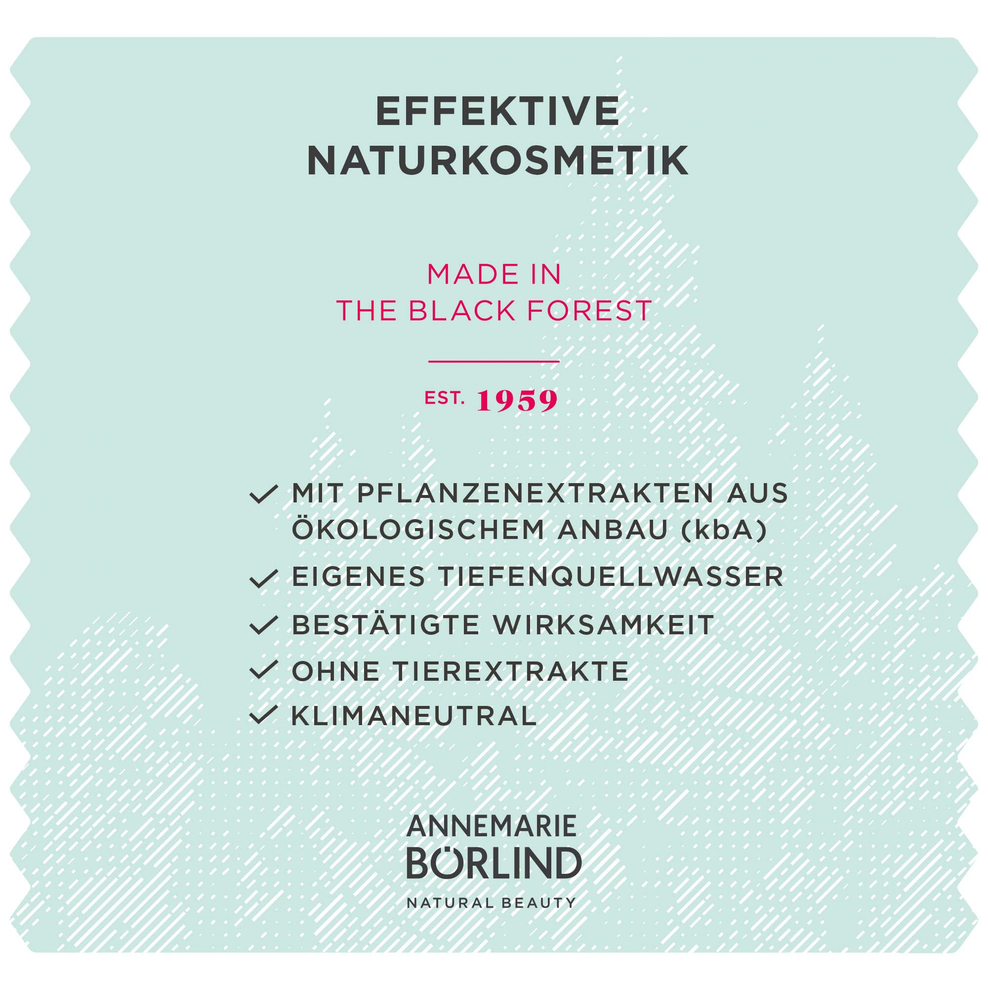 Black Forest packaging of ANNEMARIE BÖRLIND Bronze emphasizing sustainability
