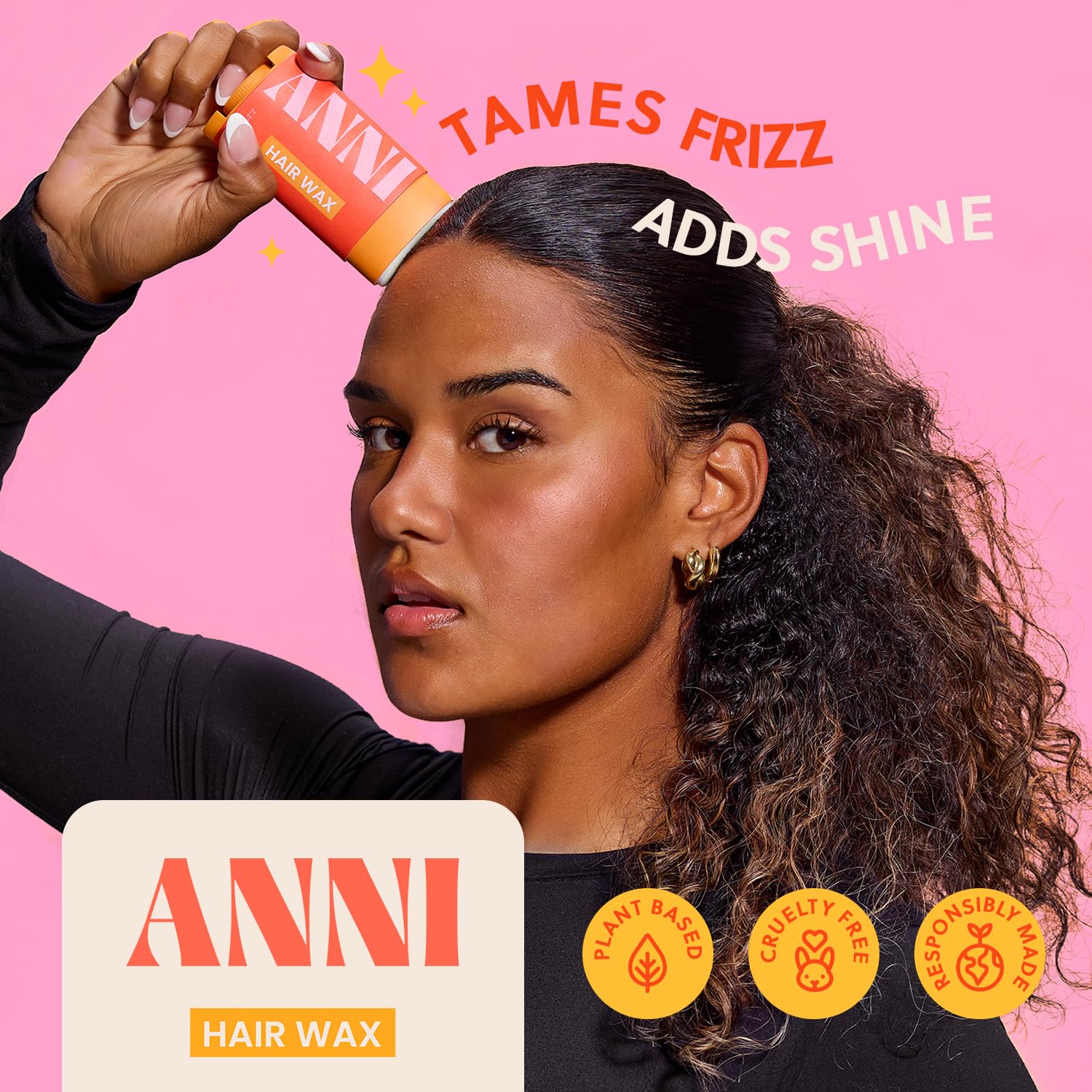 ANNI Hair Wax shine-gloss jar delivering radiant finish