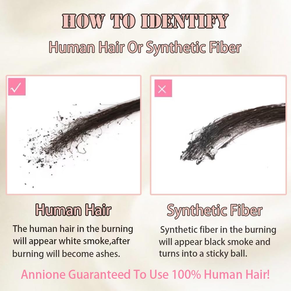Annione natural black tone lace front blends with skin for a seamless look.