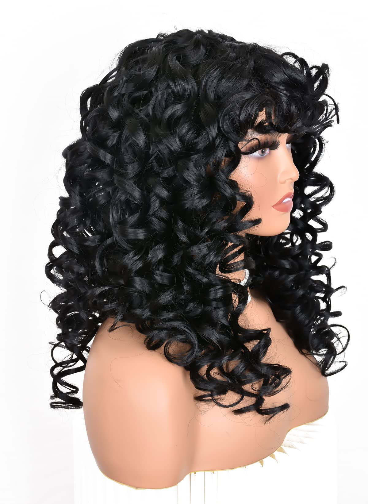 ANNISOUL cosplay ready wig with wavy curls for events or costumes.