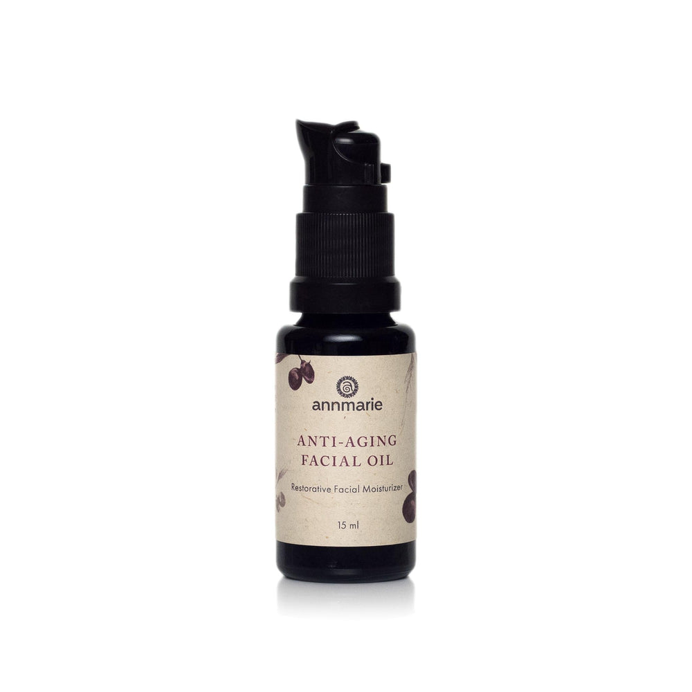 Annmarie Anti-Aging Facial Oil bottle pour for rich moisture on dry mature skin