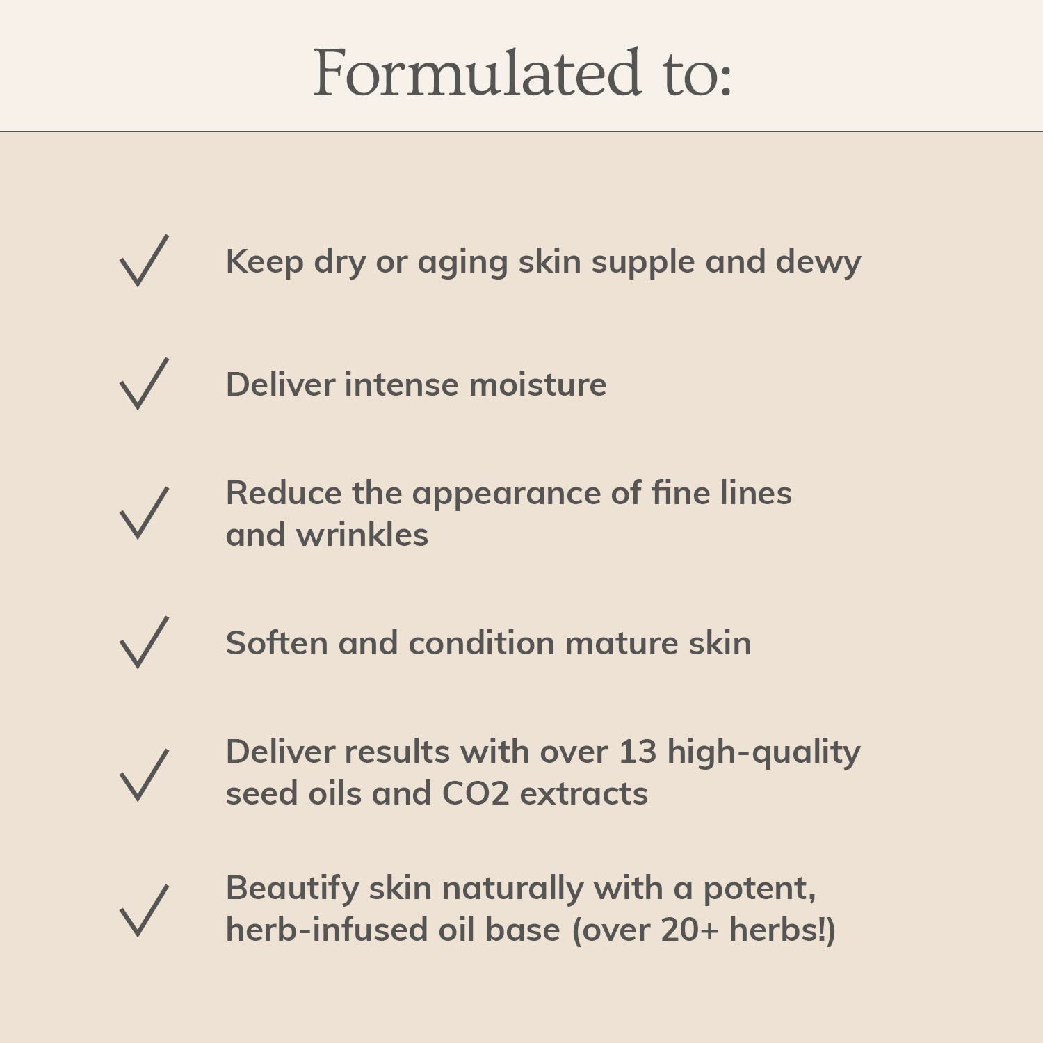 Organic and wildcrafted label on Annmarie Anti-Aging Facial Oil bottle