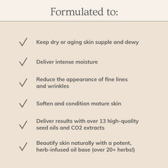 Organic and wildcrafted label on Annmarie Anti-Aging Facial Oil bottle