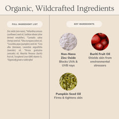 Organic sunflower oil nourishes skin with a light, non-greasy finish.