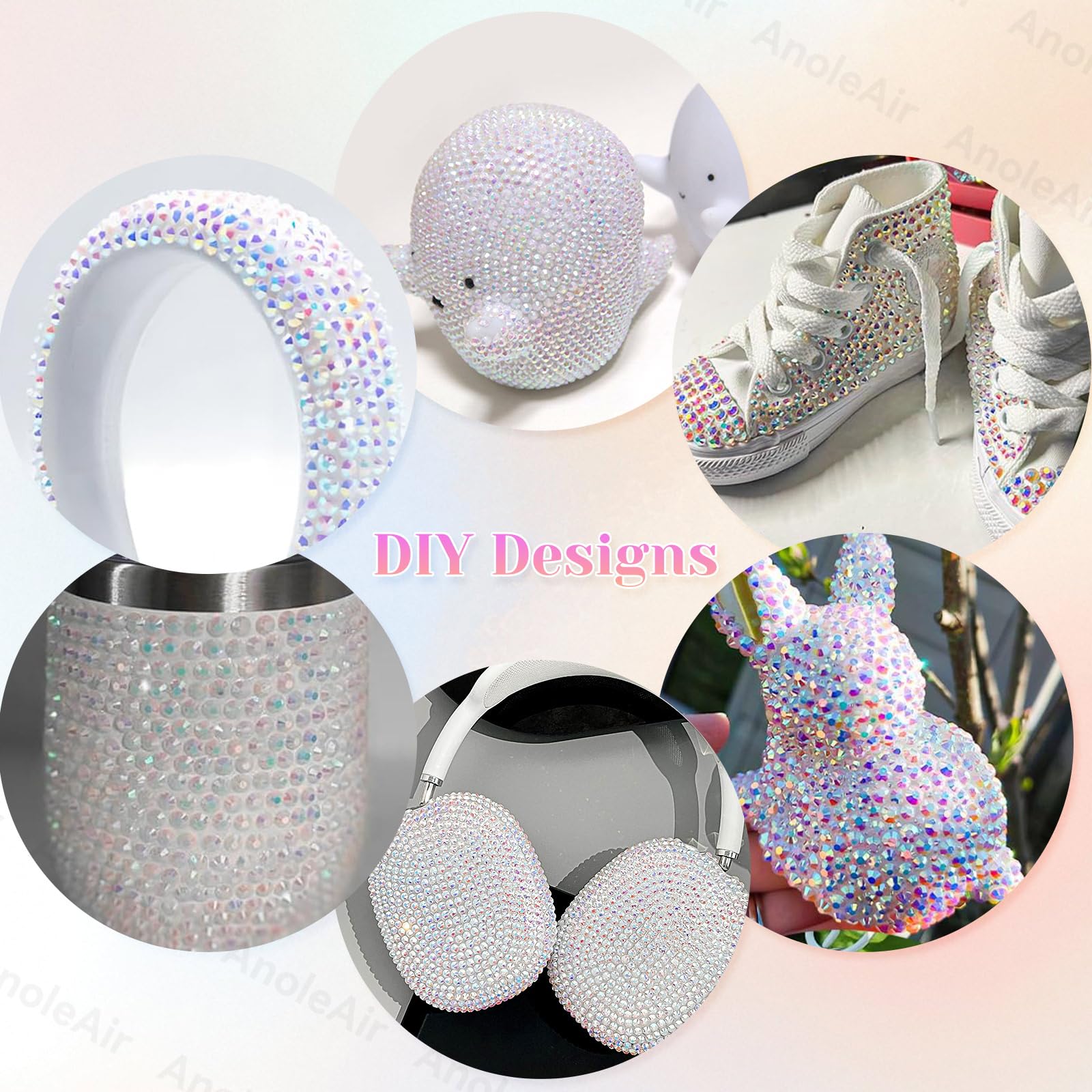 AnoleAir versatile kit for decorating tumblers, phone cases, jewelry, clothing, and more.