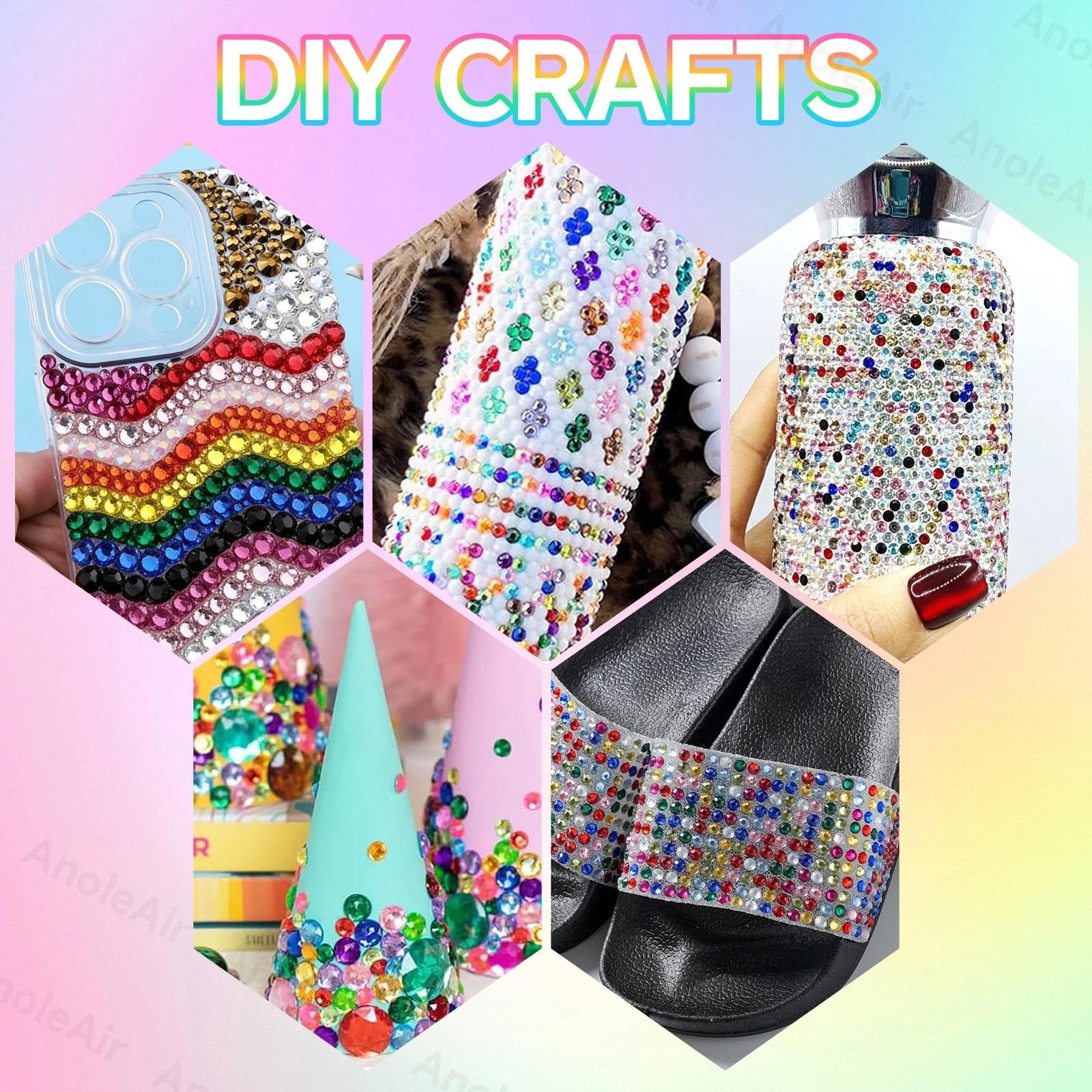 AnoleAir DIY ideas kit inspires nails, mugs, tumblers, and apparel embellishment.
