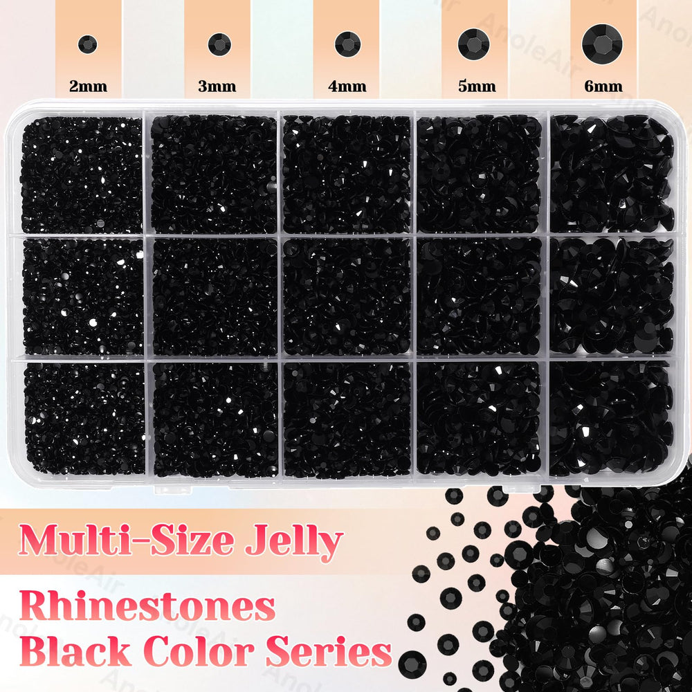 AnoleAir flatback rhinestones close-up showing sharp facets and glossy finish for DIY projects.